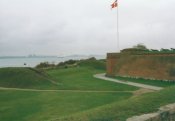 Blick von Kronborg nach Schweden